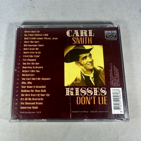 Carl Smith - Kisses Dont Lie CD 21 Greatest Hits Remastered Original Recordings - Picture 2 of 3
